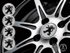 Peugeot Adesivi Silicone Logo Emblemi Ruota Alta Qualità